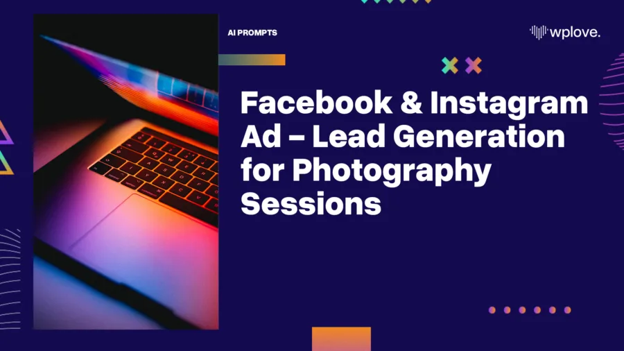Facebook Instagram Ad Lead Generation for Photography Sessions