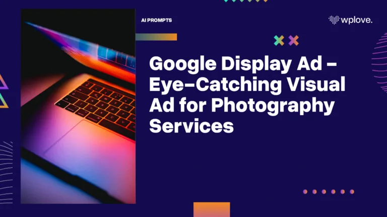 Google Display Ad Eye Catching Visual Ad for Photography Services