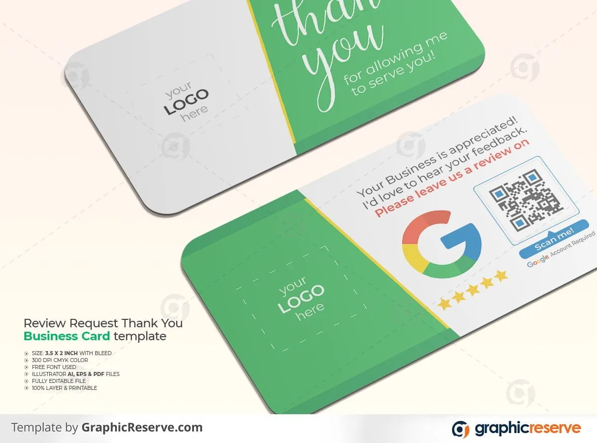 Google Reviews: The Complete Guide For Photographers 5 landscape business review card template by stockhero p1